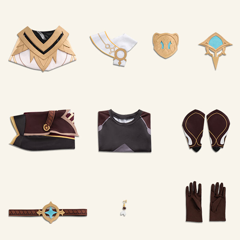 Genshin Impact Aether Male Traveler Cosplay Costume