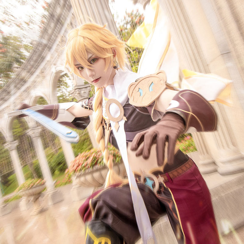 Genshin Impact Aether Male Traveler Cosplay Costume