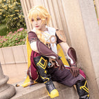 Genshin Impact Aether Male Traveler Cosplay Costume