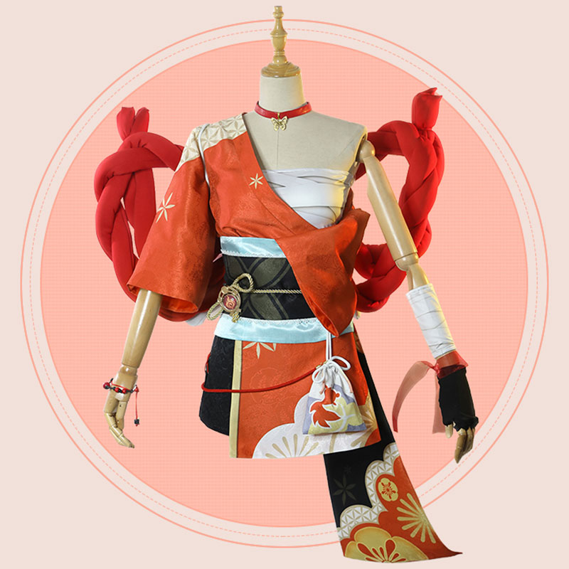 Genshin Impact Yoimiya Cosplay Costume