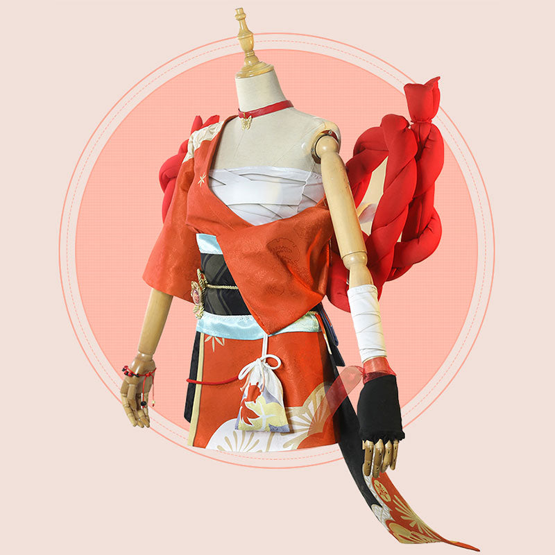 Genshin Impact Yoimiya Cosplay Costume