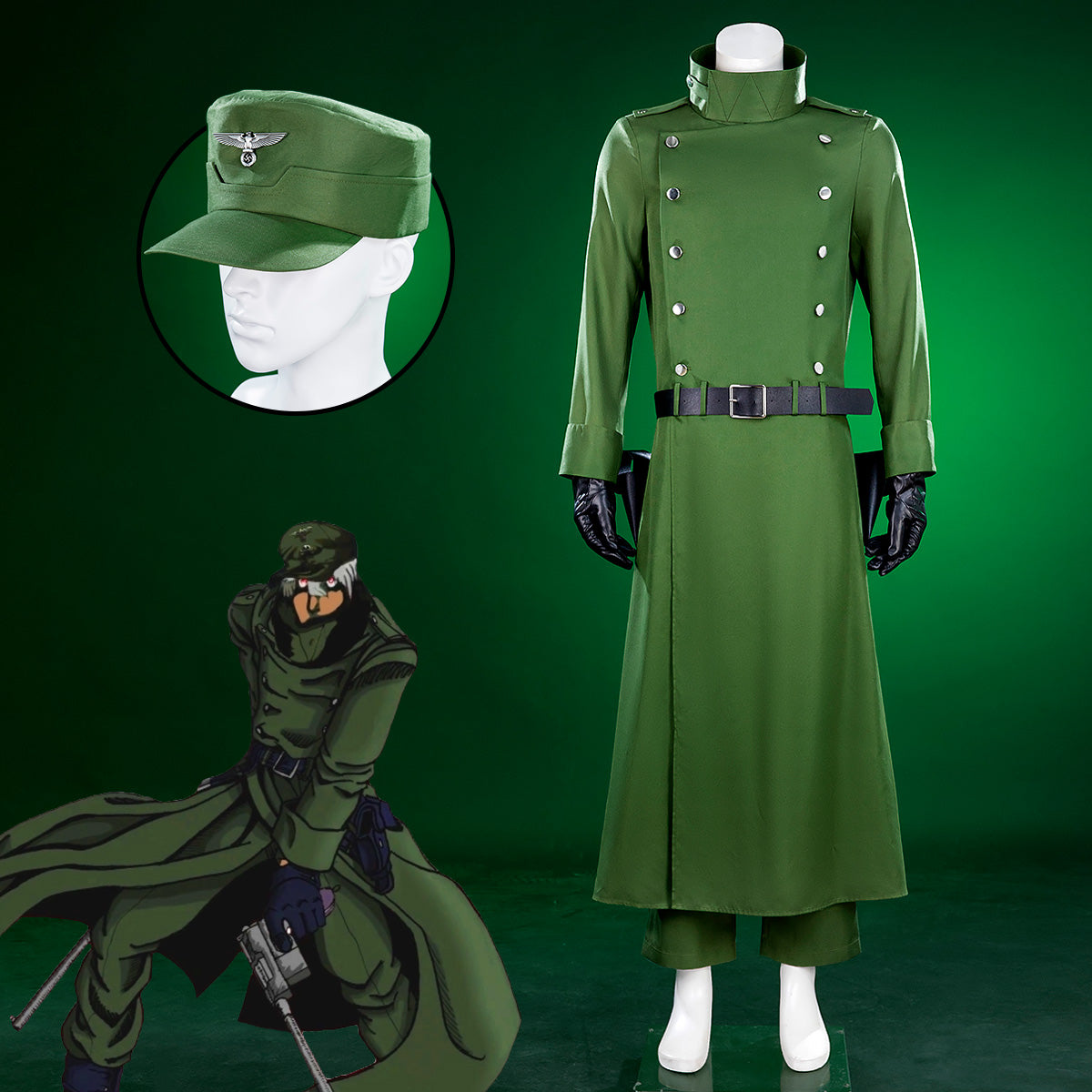 Hellsing OVA The Captain Cosplay Costume