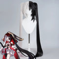 Honkai Star Rail Sparxie black-and-white twin-tail cosplay wig beside a character illustration