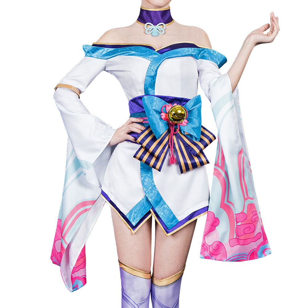 League of Legends LOL Spirit Blossom Ahri Halloween Cosplay Costume