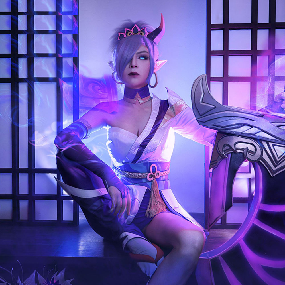 League of Legends LOL Spirit Blossom Riven Cosplay Costume