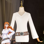 One Piece Nami White Dress Cosplay Costume