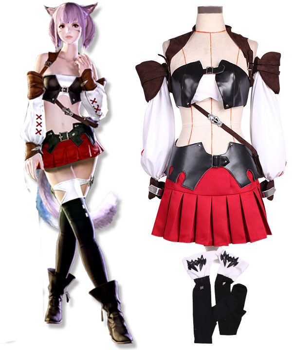 Final Fantasy XIV Miqo'te Female Cosplay Costume - No Wig