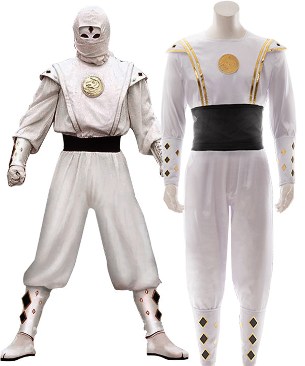 Power Rangers White Ninjetti Ranger White Ninja Ranger Tommy Oliver Cosplay Costume