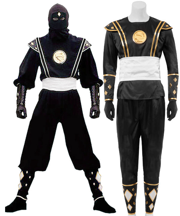 Power Rangers Black Ninja Ranger Black Ninjetti Ranger Cosplay Costume
