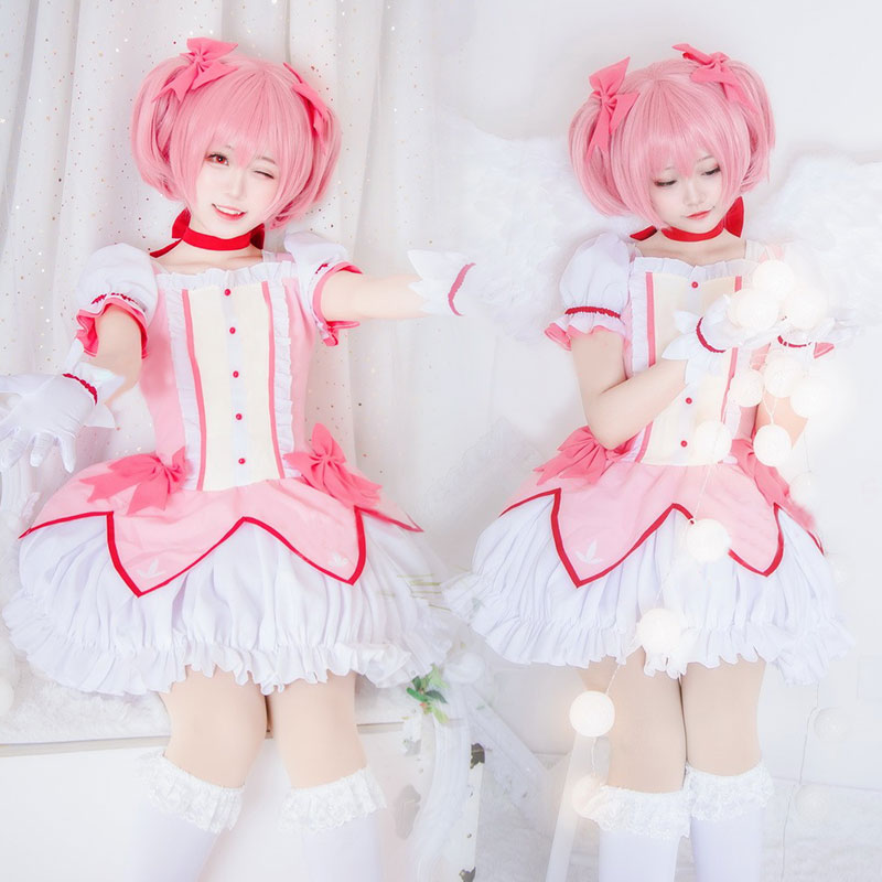 Puella Magi Madoka Magica Kaname Madoka Cosplay Costume