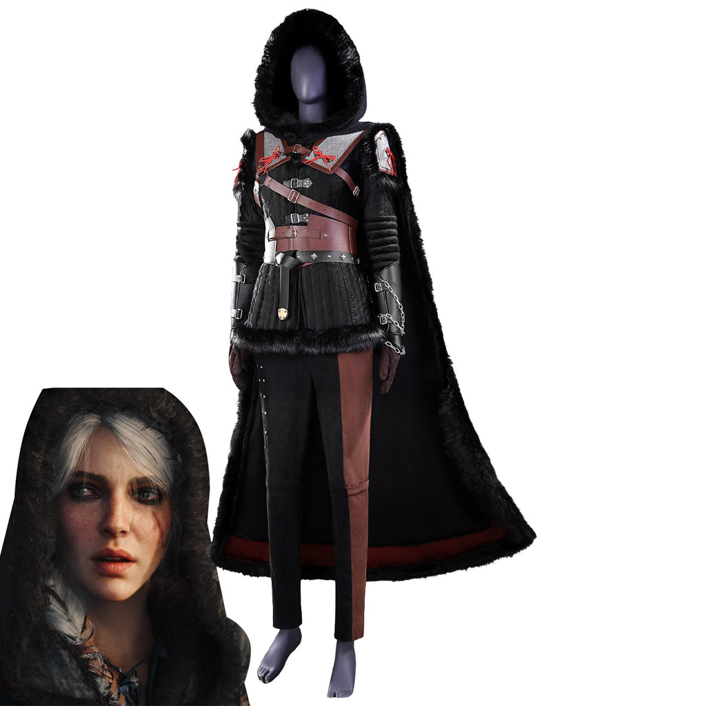 The Witcher 4 Cirilla Black Suit Cosplay Costume