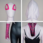 Across the Spider-Verse Gwen Stacy Cosplay Jumpsuit and Mask