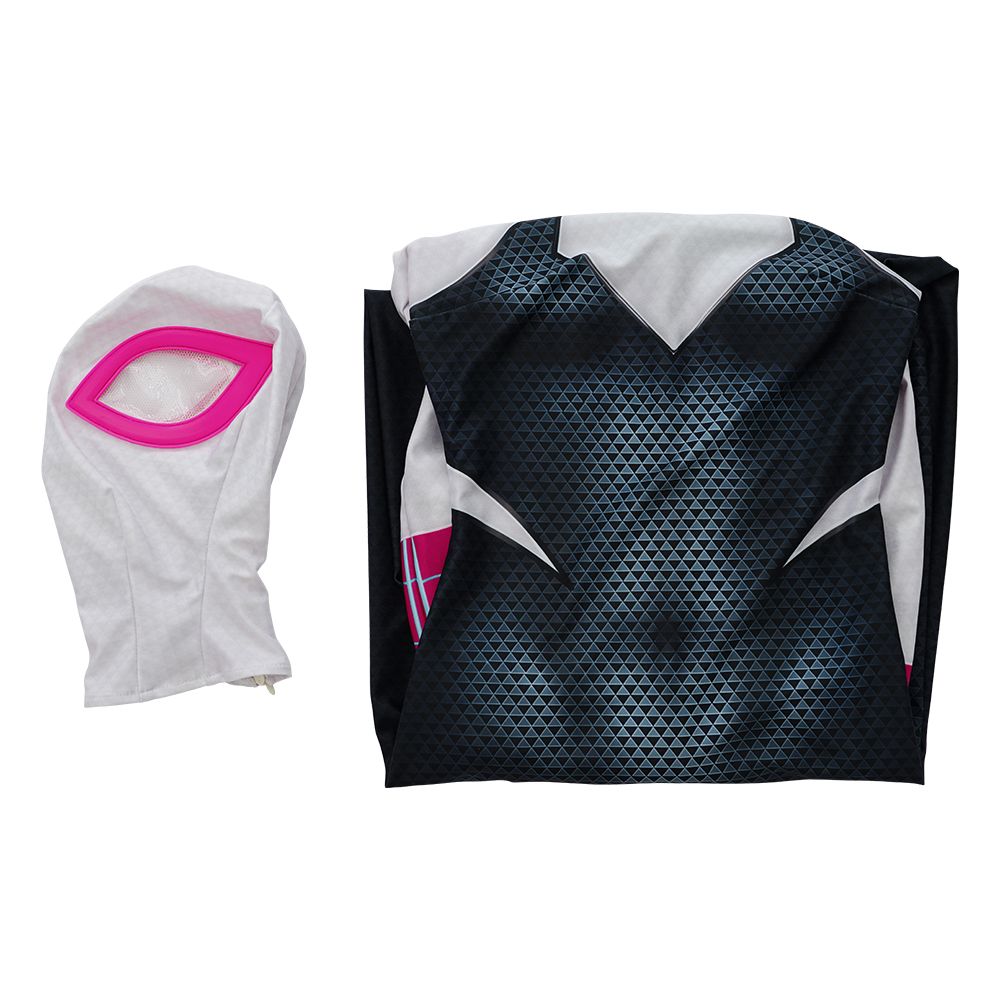 Across the Spider-Verse Gwen Stacy Cosplay Jumpsuit and Mask